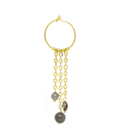 Single earring Io & Te  Woman in Silver Labradorite ORCEVLADO